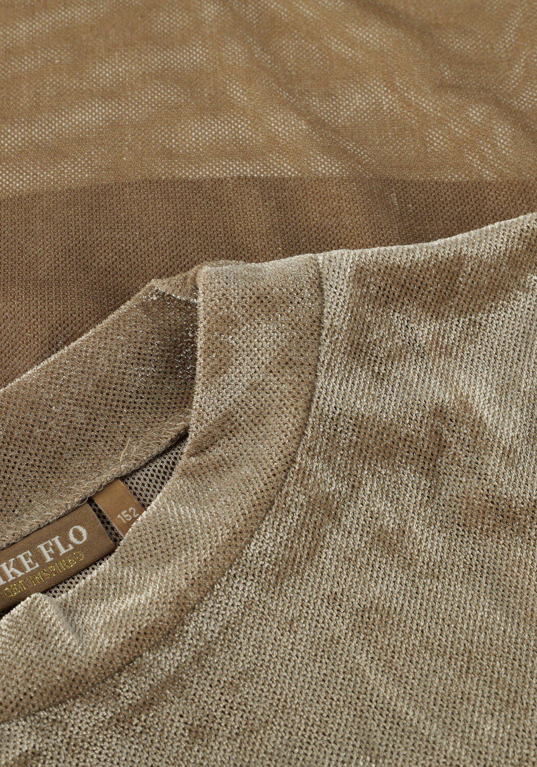 LIKE FLO Haut ELINA FLO VELVET MESH TOP Sable - large