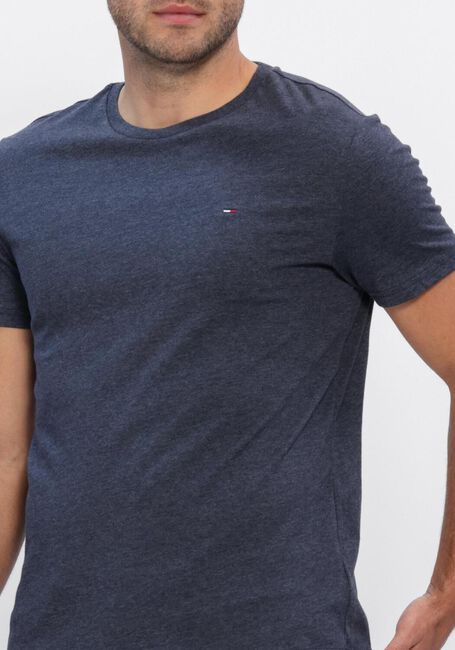 Donkerblauwe TOMMY JEANS T-shirt TJM XSLIM JASPE HTR TEE EXT - large