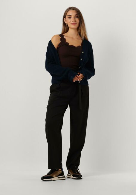 ROSEMUNDE Haut BABETTE SILK TOP W/ LACE en marron - large