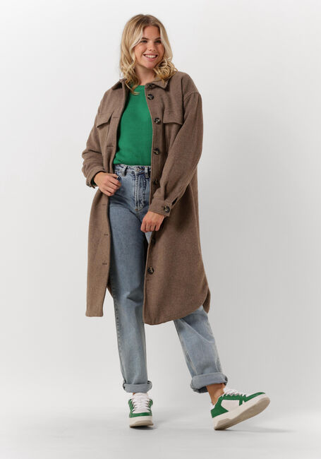 Bruine OBJECT Mantel ELLA WOOL COAT - large