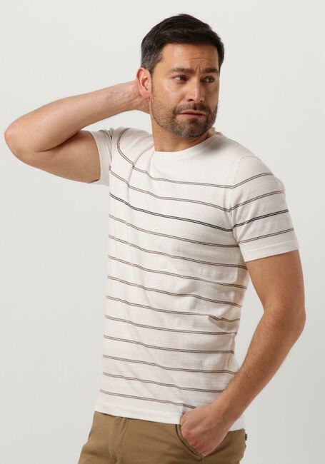 DSTREZZED T-shirt CREW S/S COTTON STRUCTURE STRIPE en blanc - large