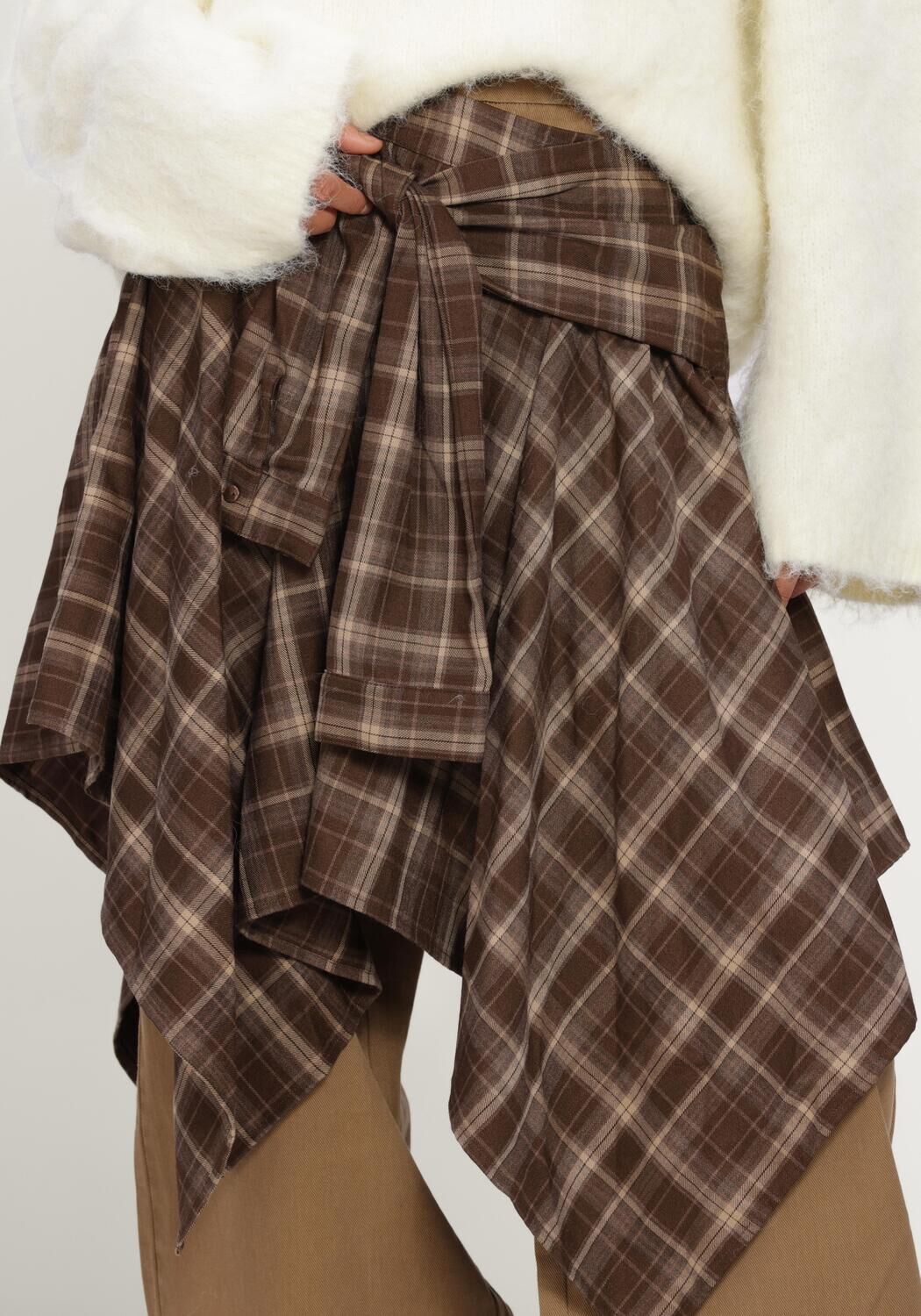 CO'COUTURE DAGNYCC CHECK TIE SKIRT Jupes en marron - large