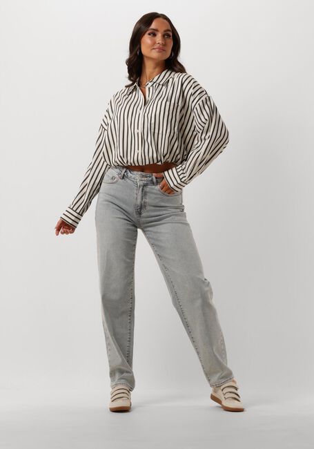 Ecru CATWALK JUNKIE  CROPPED BUTTON UP BLOUSE - large