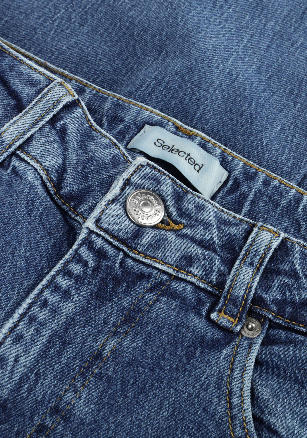 SELECTED WOMEN Wide jeans SLFWIDE BEA-KORI MW JEANS en bleu - large