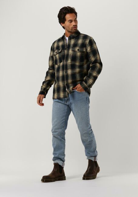 Donkerblauwe ANERKJENDT Overshirt AKLION THICK CHECK OVERSHIRT - large