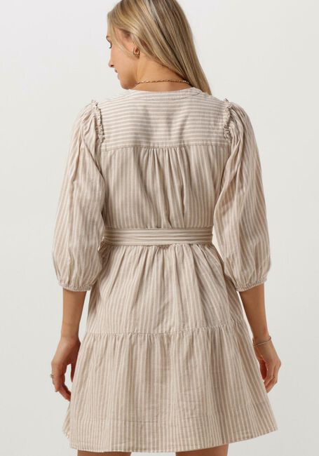 SELECTED FEMME Mini robe SLFHILLIE 3/4 STRIPED SHORT LINEN DRESS en blanc - large