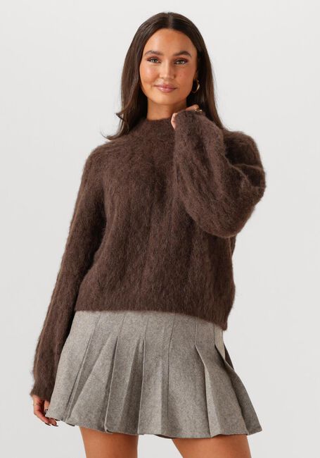 ANOTHER LABEL Pull PERLA KNITTED PULL en marron - large