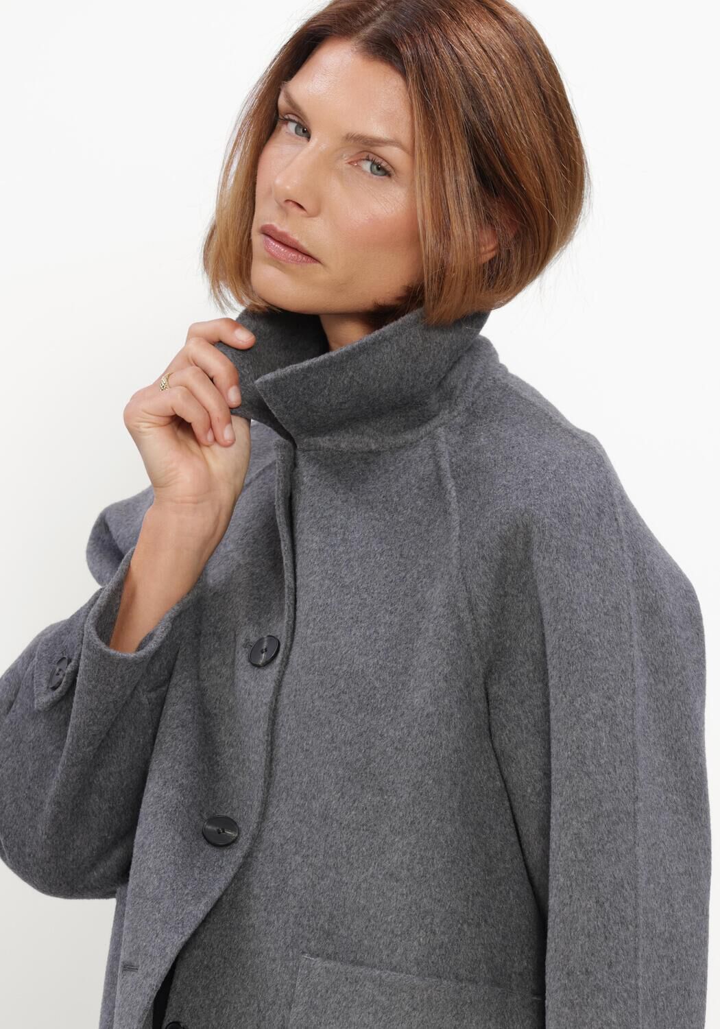 Grijze WITHBLACK Jack WBLLUCIA MEL WOOL JACKET - large