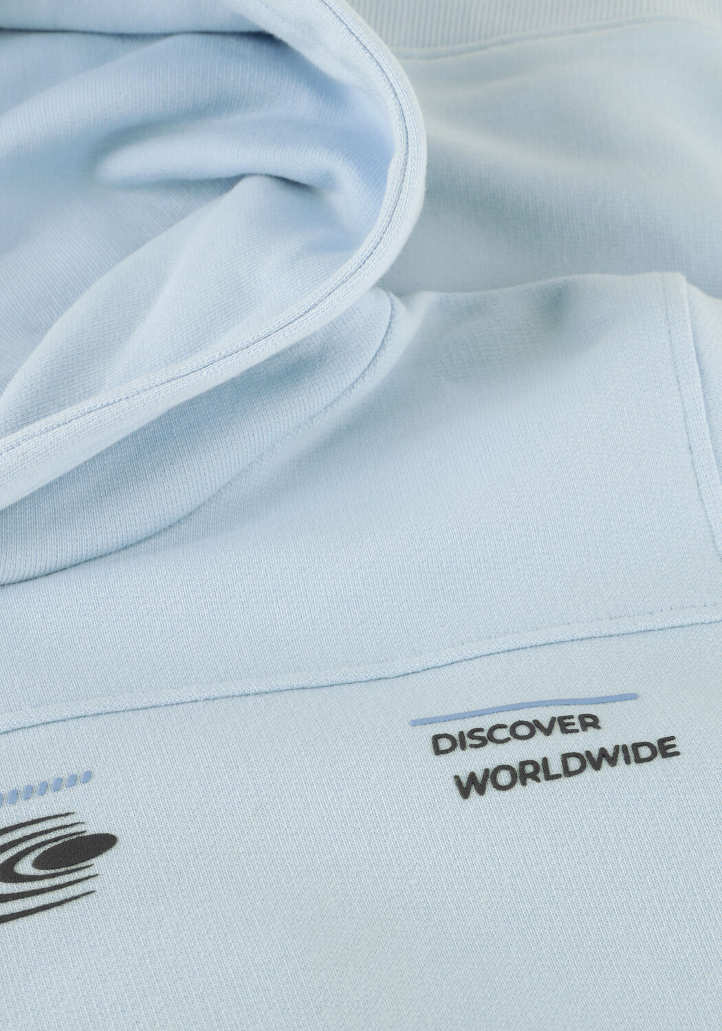 Lichtblauwe INDIAN BLUE JEANS Trui HOODIE CUT+SEW - large