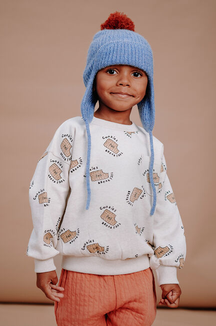 Beige Sproet & Sprout Sweater SWEATSHIRT POCKET COOKIES PRINT - large