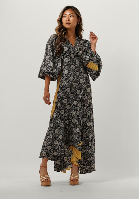 SISSEL EDELBO Robe maxi ZELDA WRAP DRESS en noir - large