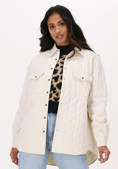 NA-KD Gilet QUILTED OVERSIZED OVERSHIRT Blanc - large