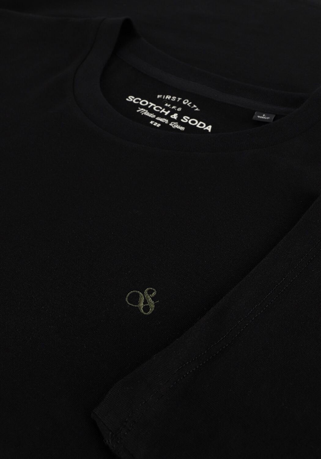 SCOTCH & SODA T-shirt CREWNECK JERSEY T-SHIRT en noir - large