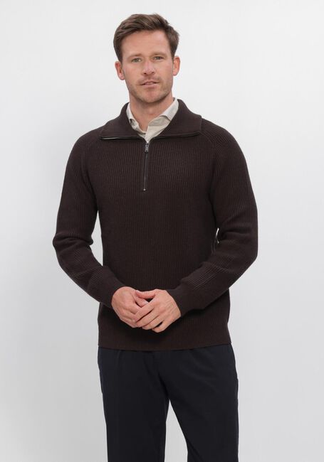 Bruine PROFUOMO Trui HEAVY WOOL - large