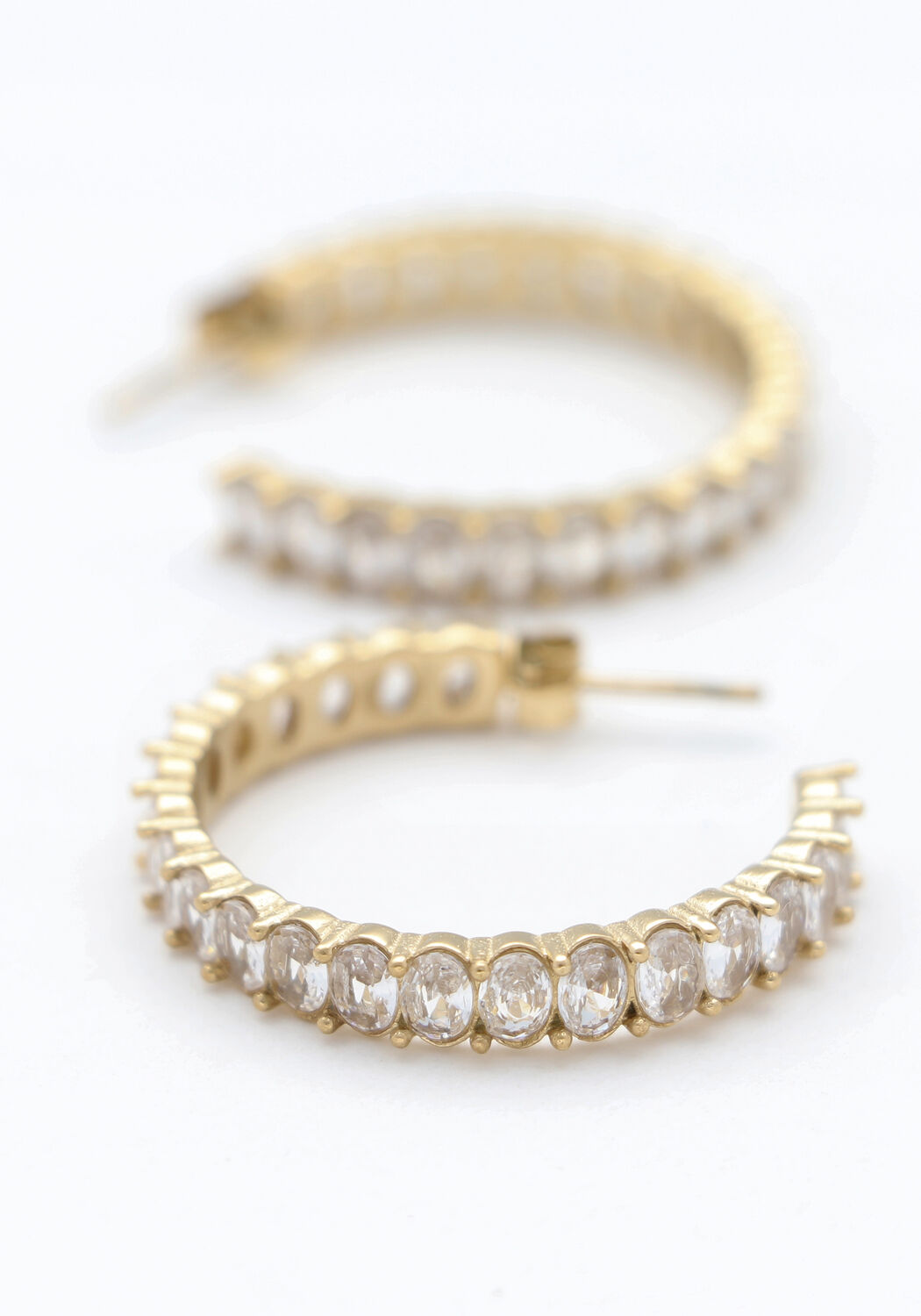 NOTRE-V Boucles d'oreilles EARRING STRASS Dor&eacute; - large