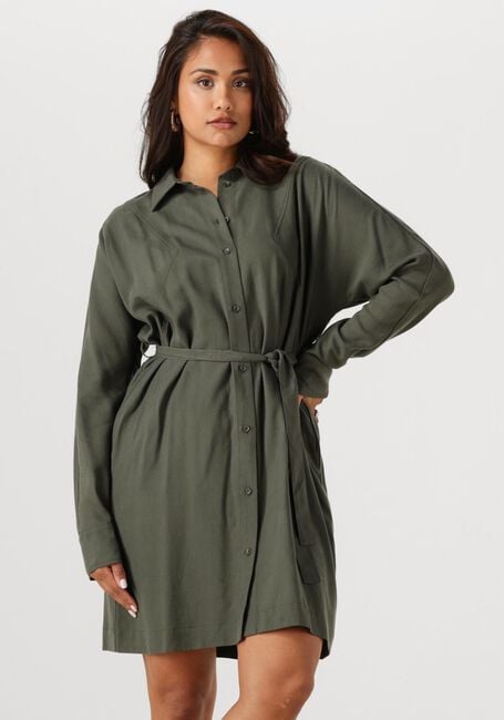 ANOTHER LABEL Mini robe JONI DRESS L/S Olive - large