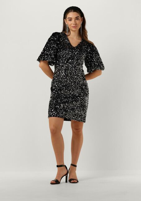 Zwarte CO'COUTURE Mini jurk SERENACC SEQUIN DRESS - large