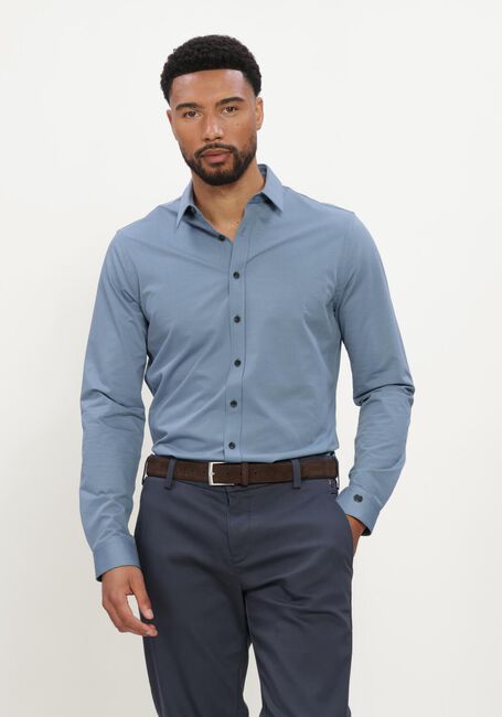 CAST IRON Chemise classique LONG SLEEVE SHIRT TWILL JERSEY en bleu - large