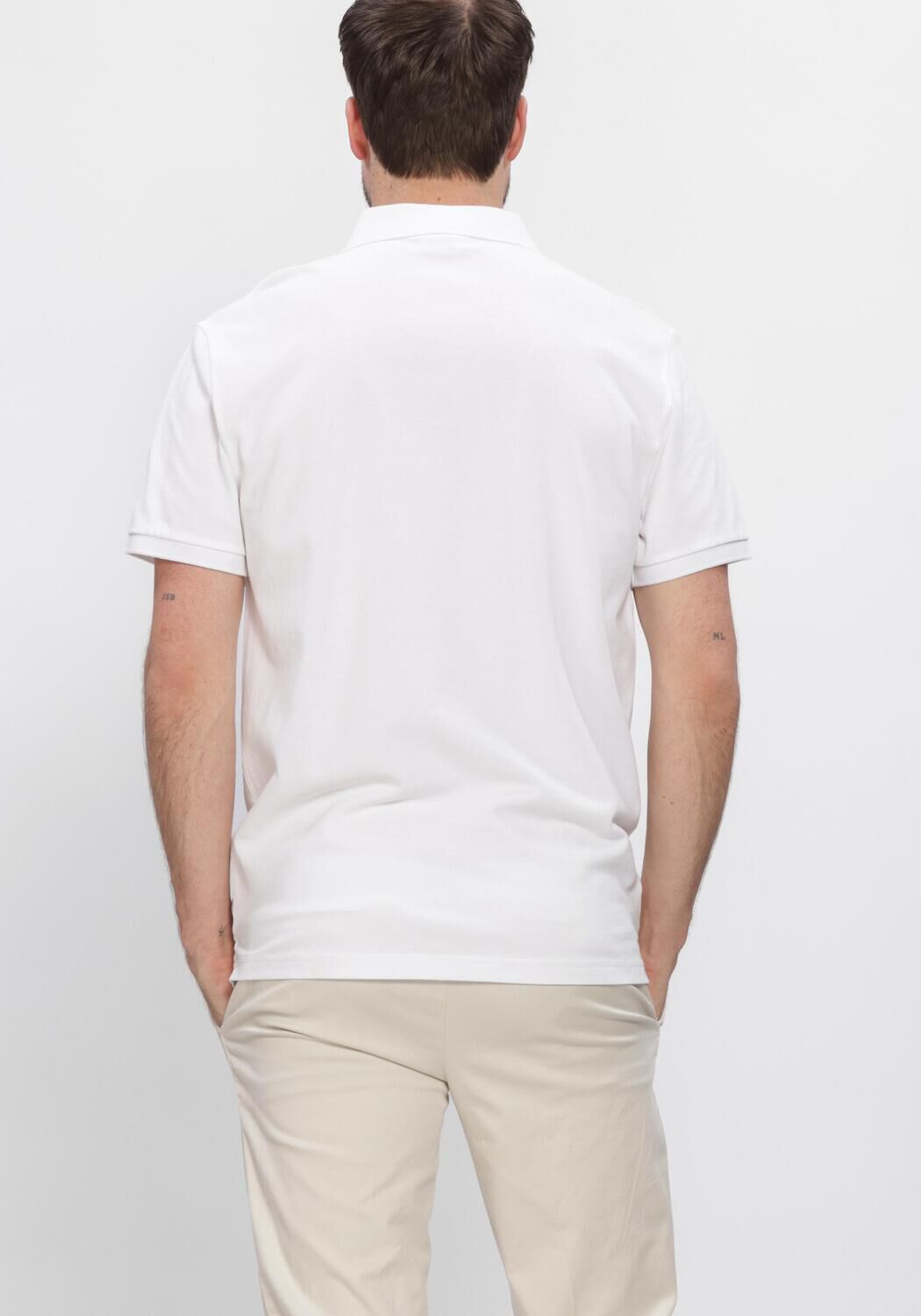 Witte PROFUOMO Polo POLO SS BASIS PIQUE - large