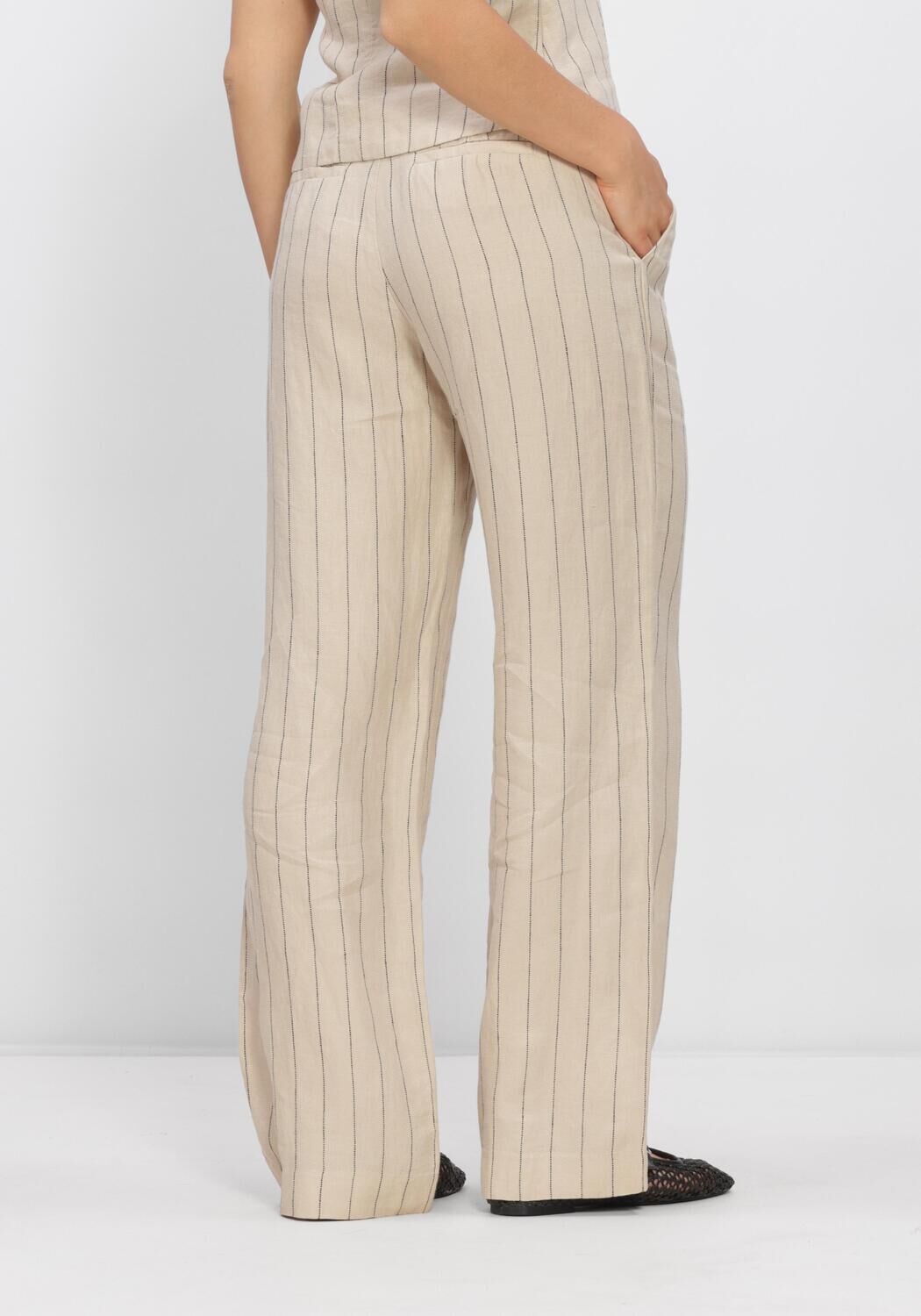Zand MSCH COPENHAGEN Broeken/jumpsuits MSCHCLARITTE PANTS STP - large