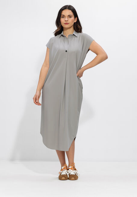 Grijze PENN & INK Midi jurk DRESS - large