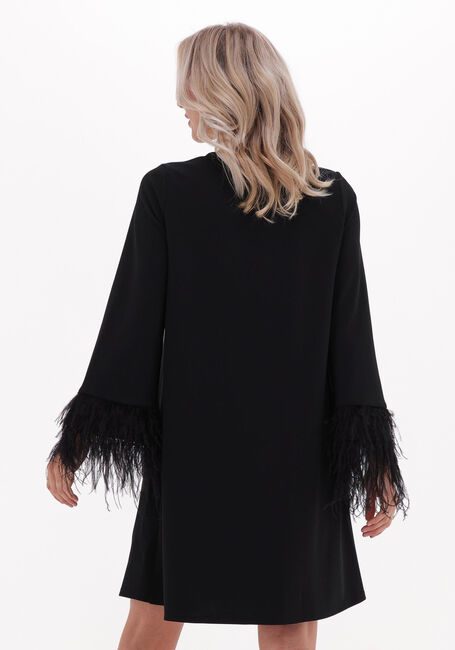 ANA ALCAZAR Robe midi DRESS FEATHERS REACH COMPLIANT en noir - large