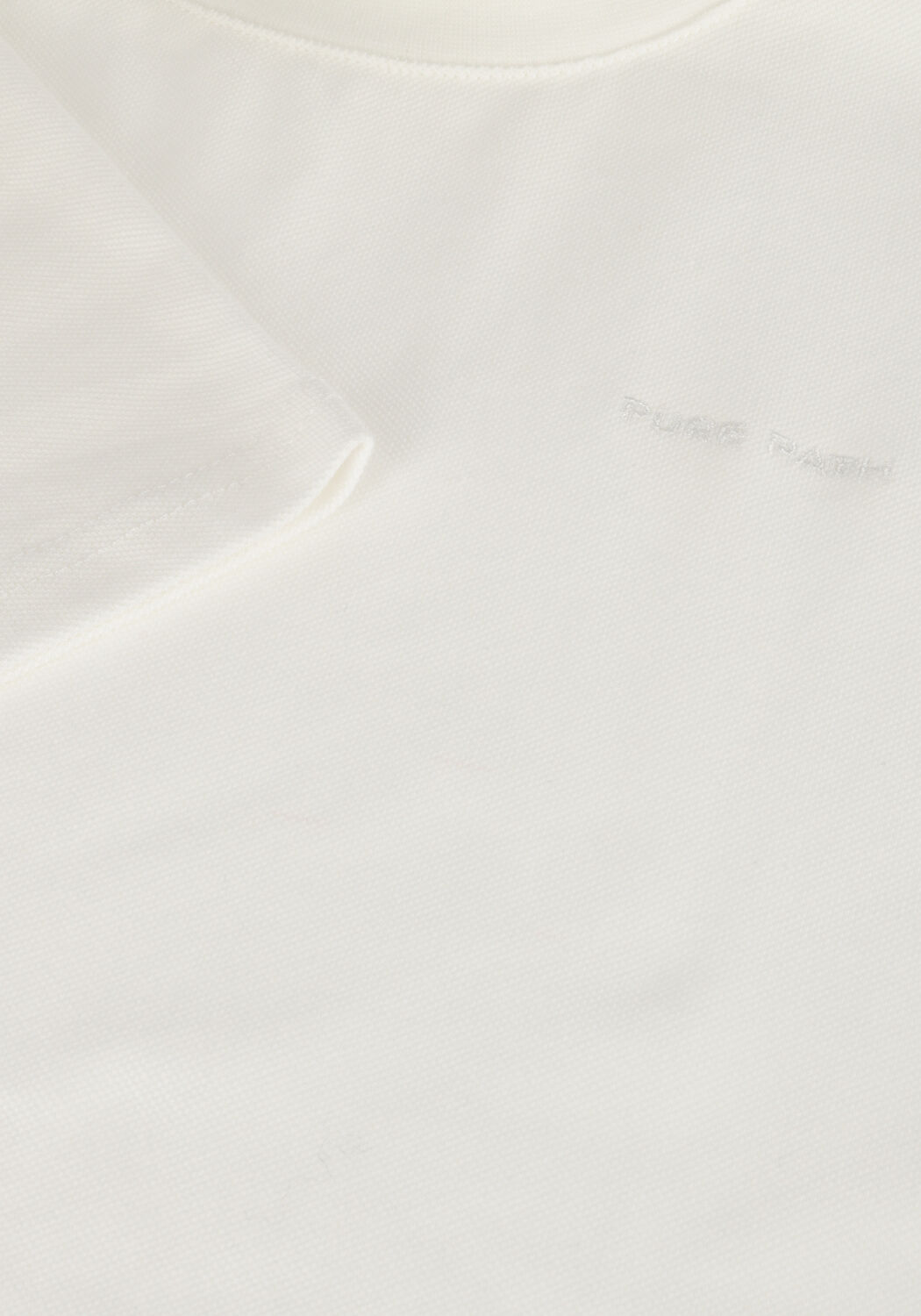 PURE PATH T-shirt PIQUE THIRT WITH EMBROIDERY ON THE CHEST Blanc - large