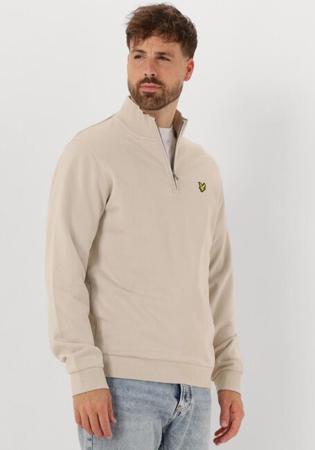 LYLE & SCOTT Chandail LOOPBACK QUARTER ZIP SWEAT Écru - large
