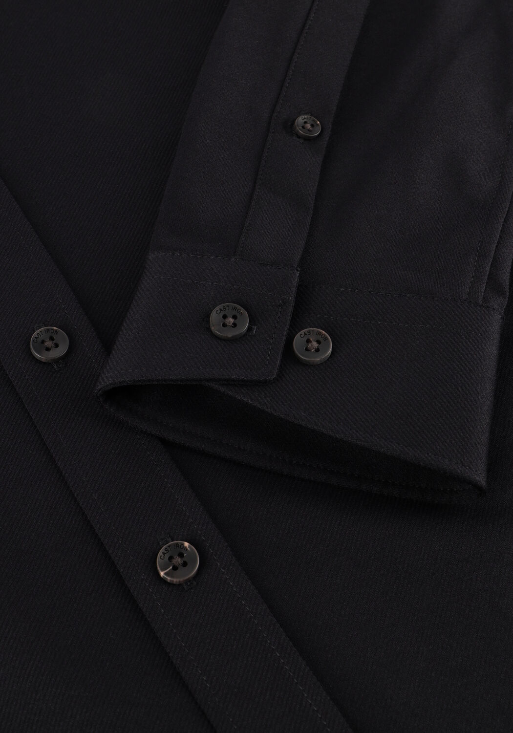 CAST IRON Chemise d&eacute;contract&eacute; CF TECH TWILL JERSEY en noir - large
