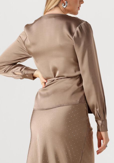 NEO NOIR CAPRINA HEAVY SATEEN BLOUSE Blouses en taupe - large