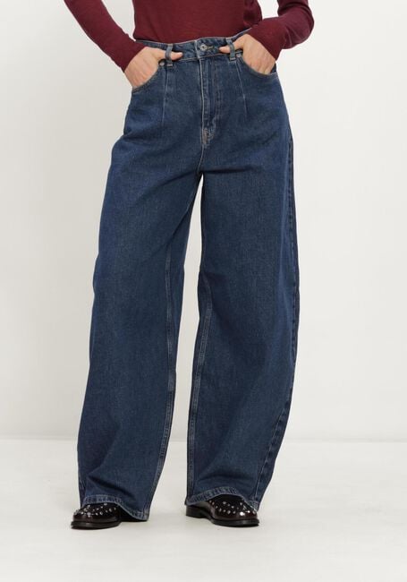Blauwe SELECTED WOMEN Wide jeans SLWBARREL LOOSE NANET - large
