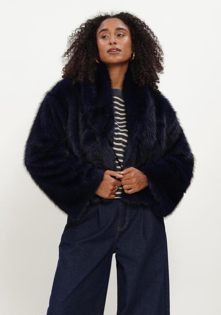 STUDIO AMAYA Manteau en fausse fourrure ZURI JACKET - BLUE Bleu fonc&eacute; - large
