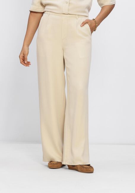 OBJECT Wide jeans OBJFRAME LISA WIDE MW PANTS en beige - large