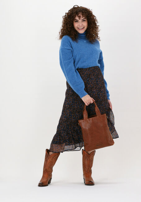 NEO NOIR Jupe midi TARA DARK BLOSSOM SKIRT en marron - large