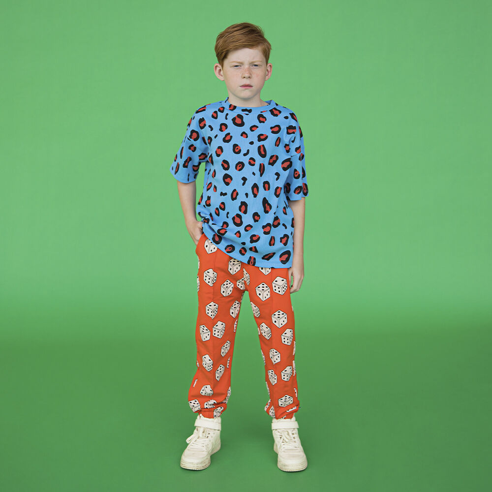 CARLIJNQ T-shirt LEOPARD - T-SHIRT OVERSIZED en bleu - large