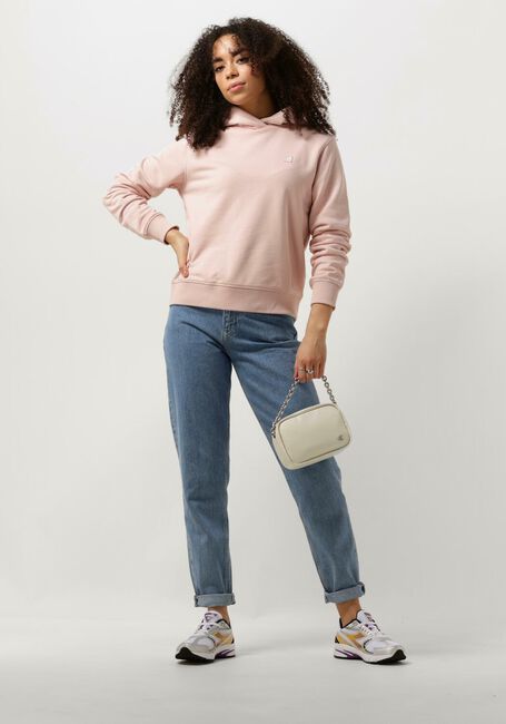 CALVIN KLEIN Pull CK EMBRO BADGE REGULAR HOODIE Rose clair - large