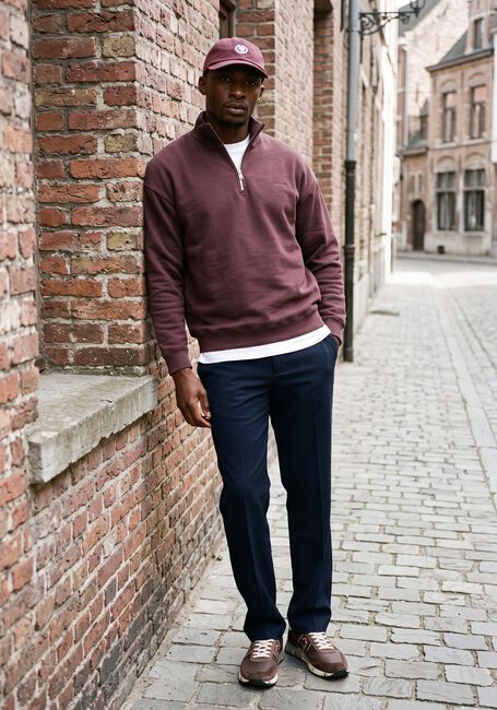 GENTI Chandail HALF ZIP SWEAT Bordeaux - large