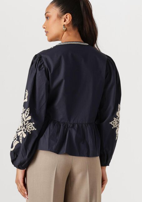 Donkerblauwe NEO NOIR  GINIA EMB BLOUSE - large
