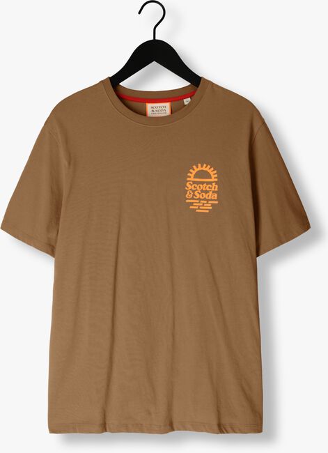 SCOTCH & SODA T-shirt LEFT CHEST ARTWORK T-SHIRT Kaki - large