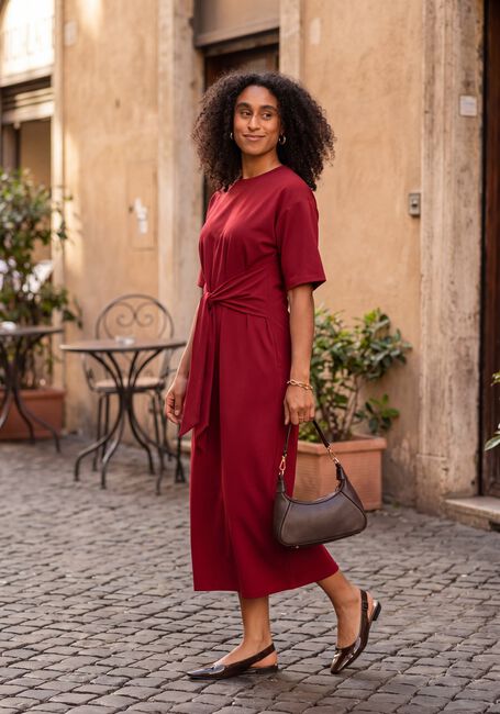 Bordeaux MSCH COPENHAGEN Midi jurk MSCHBREANNE NORIEL 2 4 DRESS - large