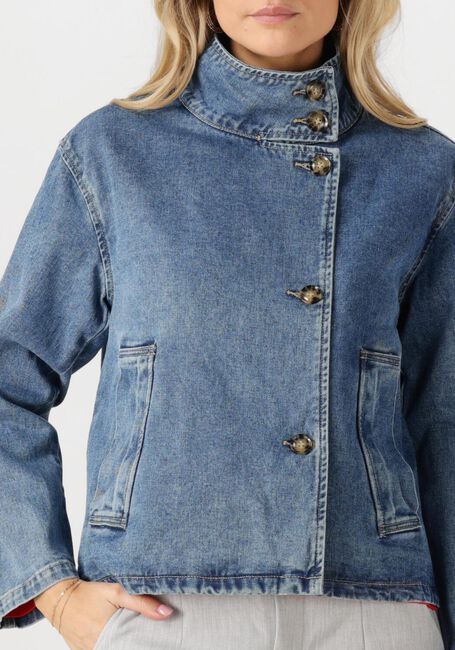 Blauwe OBJECT Spijkerjas OBJTILLA GRO L/S LO DENIM JACKET - large