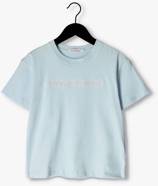 CALVIN KLEIN T-shirt RAISED EMBRO LOGO T-SHIRT en bleu - large