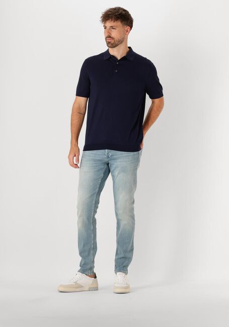 Blauwe TOMMY HILFIGER Polo DC COTTON LYOCELL POLO - large