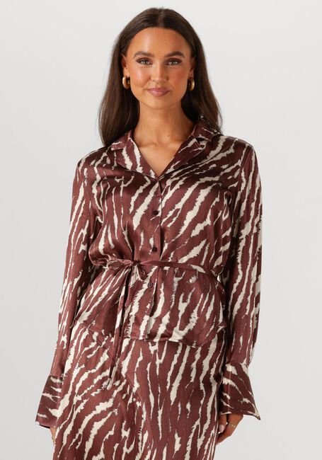 Bruine ROUGE EDIT  ROUSHIANA LS PRINTED RESORT COLLAR SHIRT - large