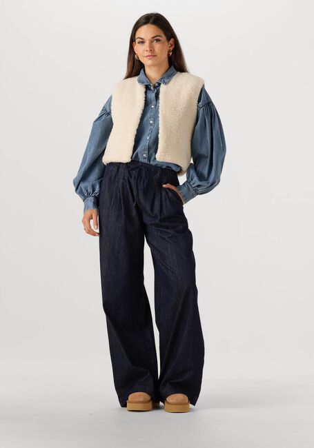 Blauwe BY-BAR  SARAH SHORT DENIM BLOUSE - large