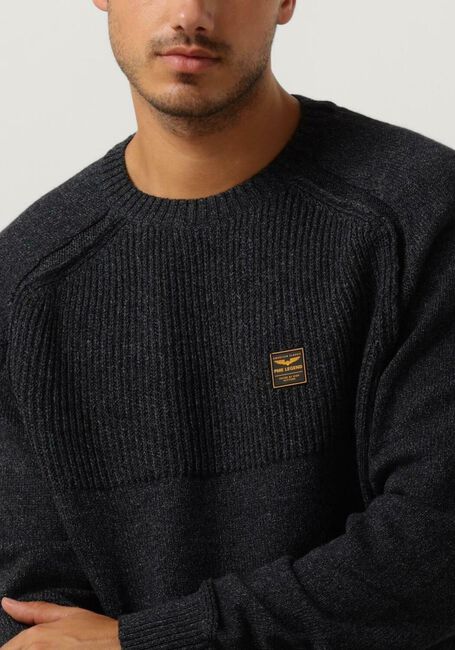 PME LEGEND Pull R-NECK COTTON INDIGO LOOK KNIT Bleu foncé - large