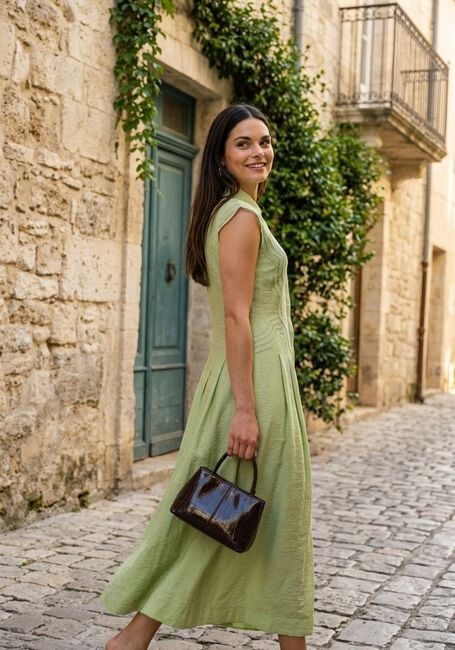 Lime COPENHAGEN MUSE Maxi jurk CMCOLE-DRESS - large