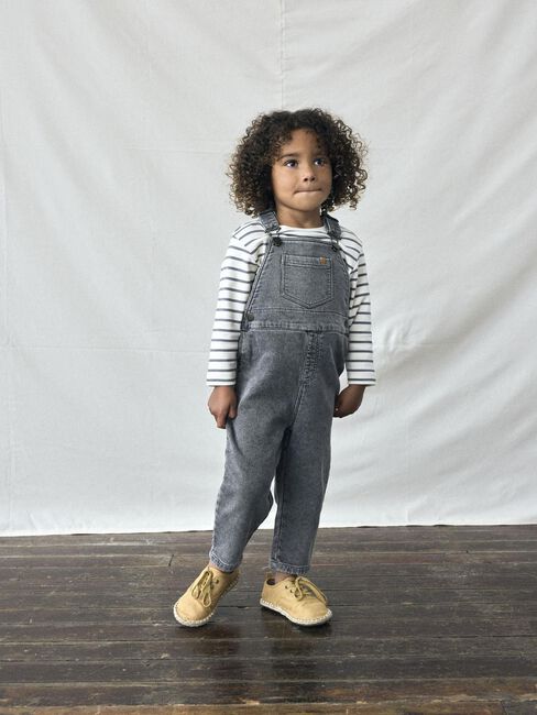 Donkergrijze LIL' ATELIER Straight leg jeans NMMLULIA LOOSE DNM OVERALL 4017-CI LIL - large