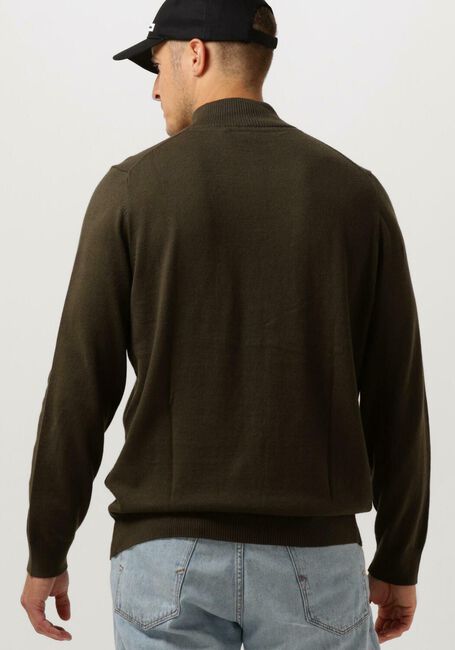 LYLE & SCOTT Pull COTTON MERINO QUARTER ZIP JUMPER Olive - large