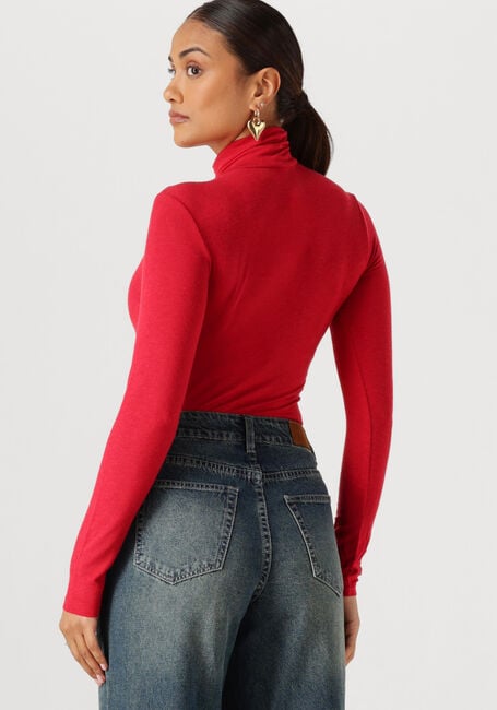 Rode Y.A.S. Trui YASWOOLA LS HIGH NECK TOP - large